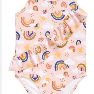 Tucker + Tate Girls One-Piece Pink Rainbows Swimwear Size: 4